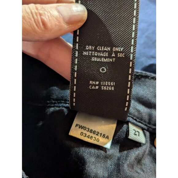 7 for All Mankind Women's Black Skinny Stretch Lace Panel Pants Size 27 - Picture 7 of 8